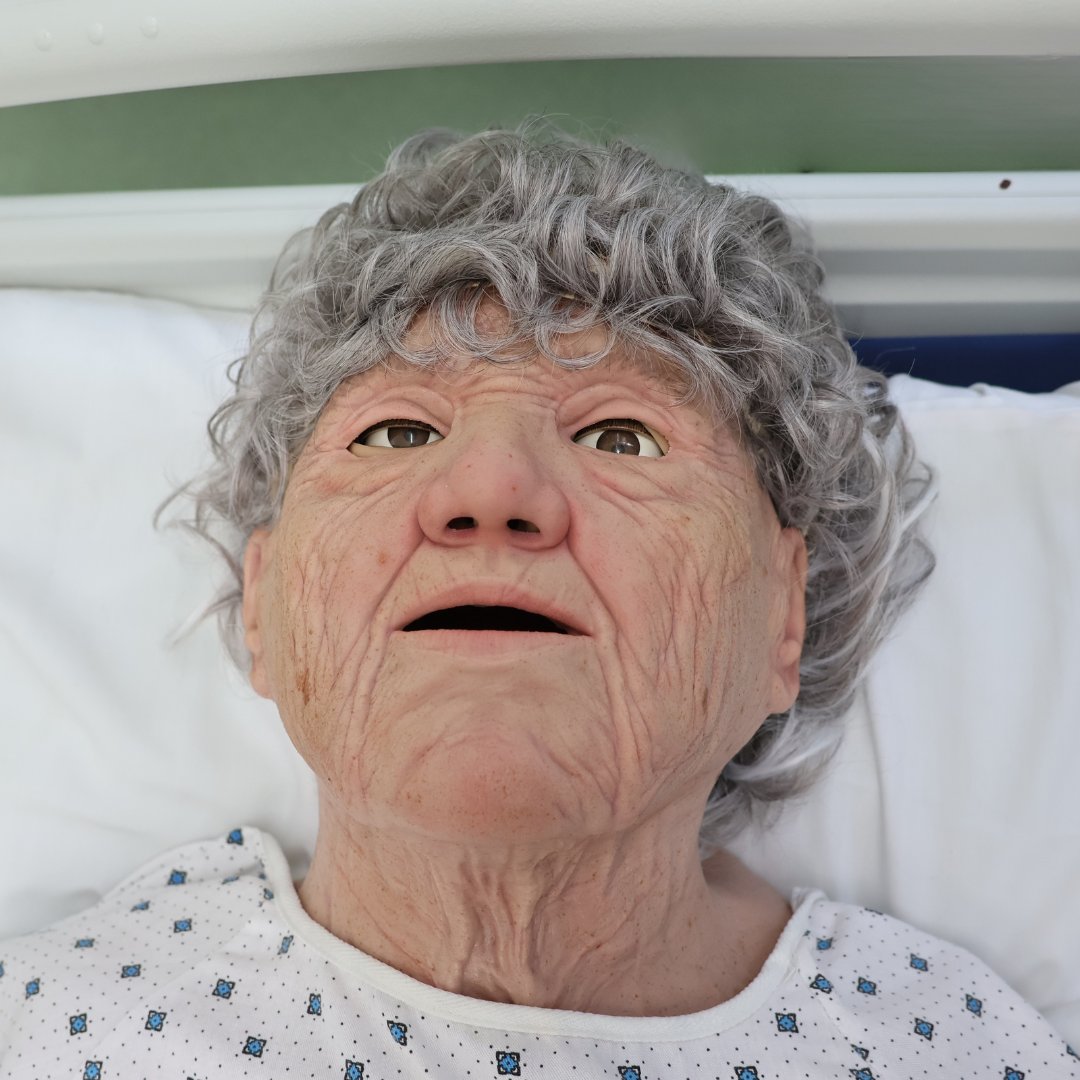 Manikin-Matched Realistic Facemasks for Patient Simulation | Geriatric, Female Caucasian