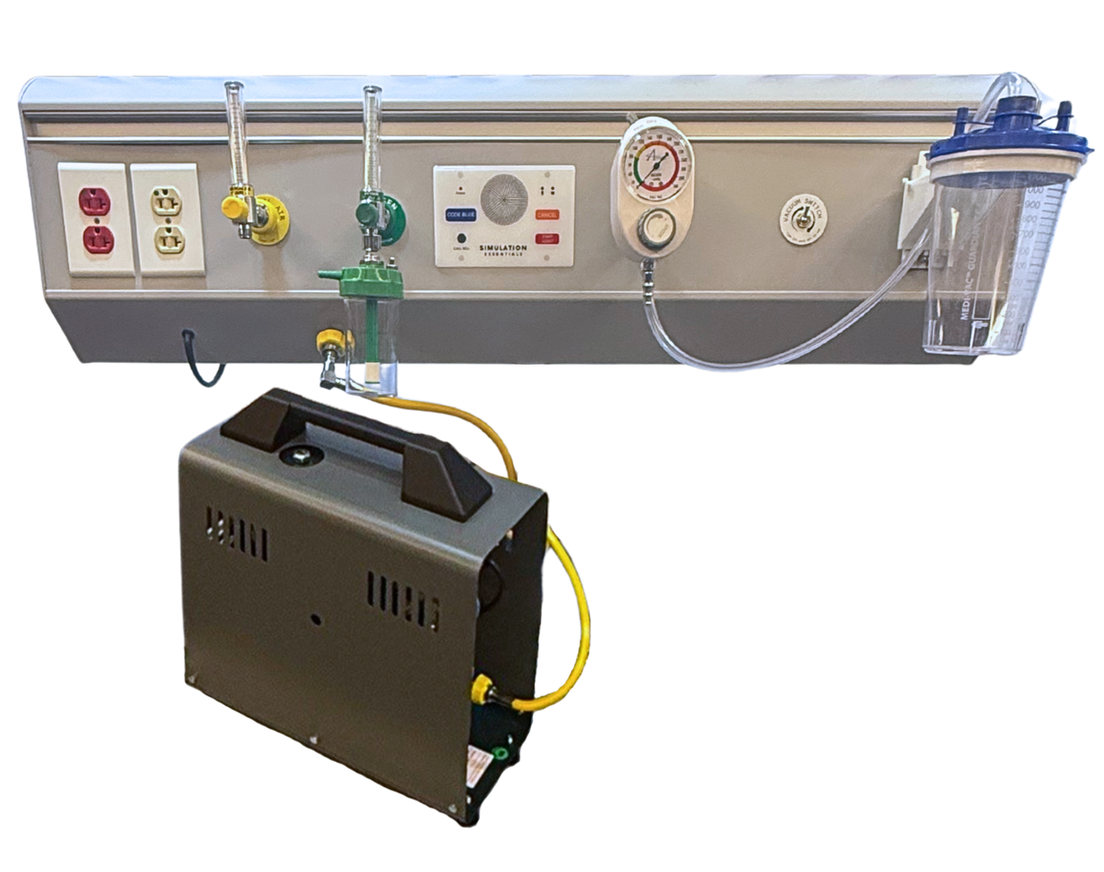 SE42 Axis functioning simulation bedhead trunking unit with compressor and accessories