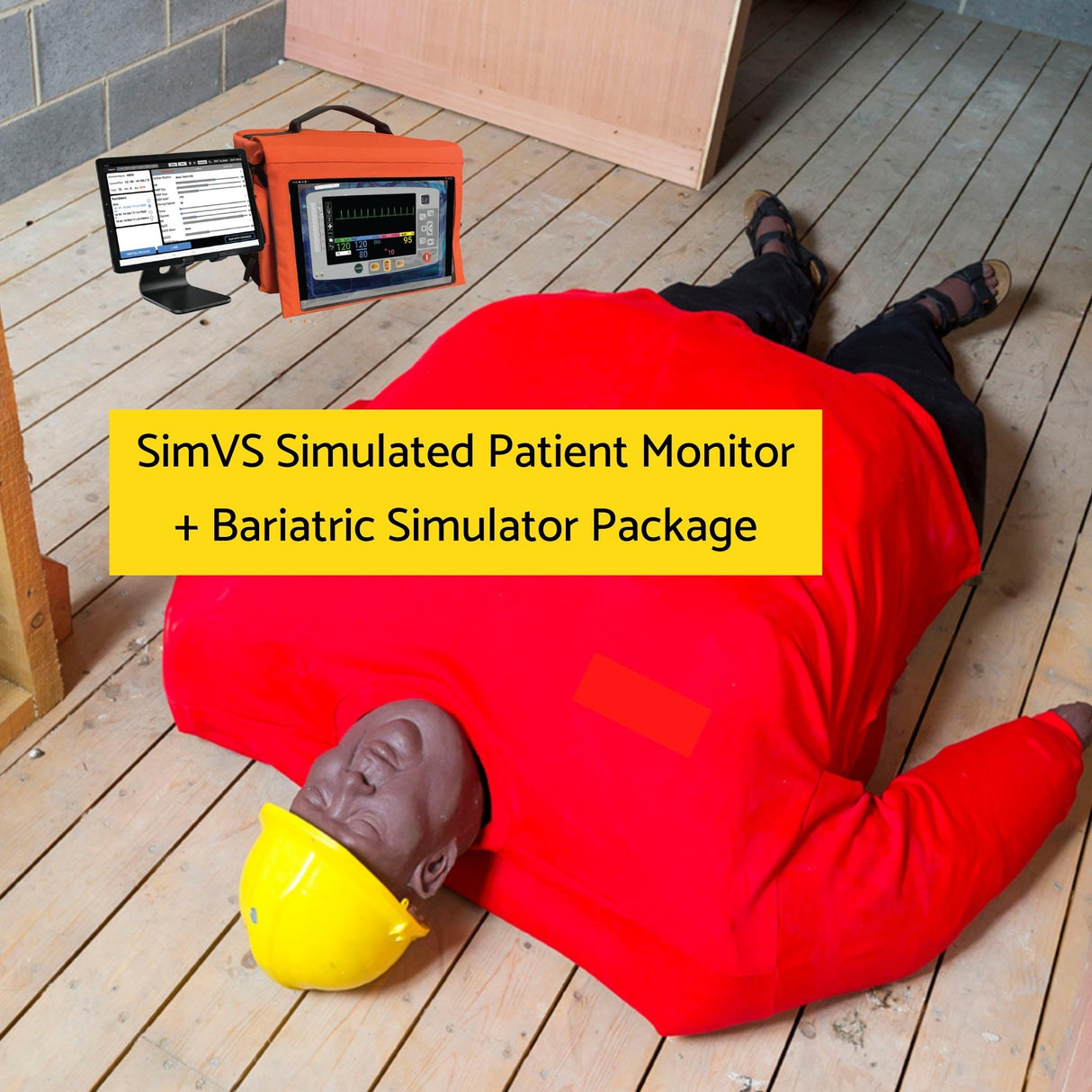 Bariquins Bariatric Mannequin + SimVS Patient Monitor Package SS1019 | Sim & Skills