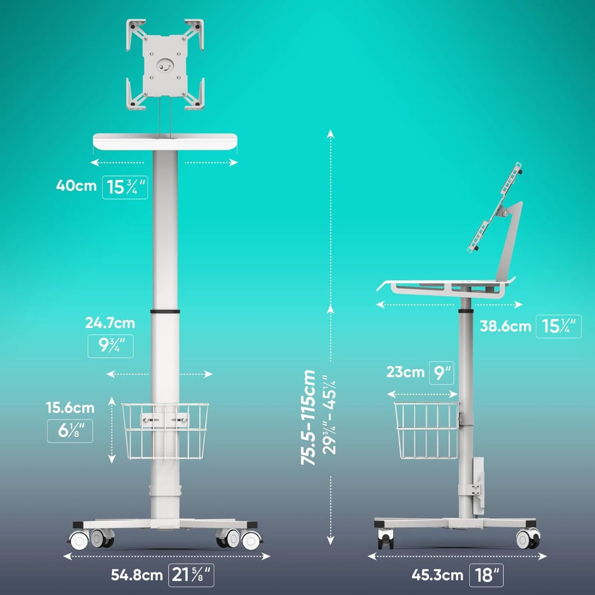 Rolling Medical Cart for SimVS Patient Monitor System SS1172 | Sim & Skills