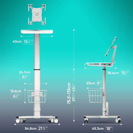 Rolling Medical Cart for SimVS Patient Monitor System SS1172 | Sim & Skills
