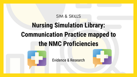 SimFlow scenarios mapped to NMC proficiency standards with the SimFlow logo