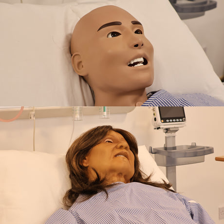 Manikin-Matched Realistic Facemasks for Patient Simulation | Geriatric, South-Asian Female SS1262 | Sim & Skills Ltd