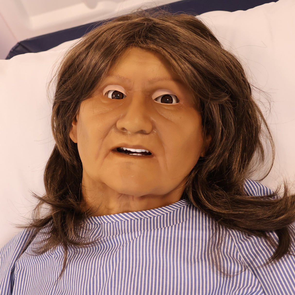 Manikin-Matched Realistic Facemasks for Patient Simulation | Geriatric, South-Asian Female SS1262 | Sim & Skills Ltd