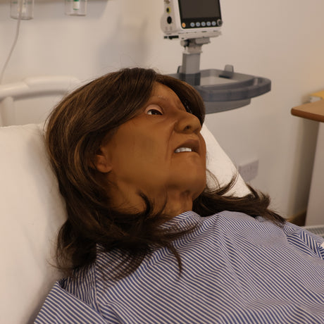 Manikin-Matched Realistic Facemasks for Patient Simulation | Geriatric, South-Asian Female SS1262 | Sim & Skills Ltd