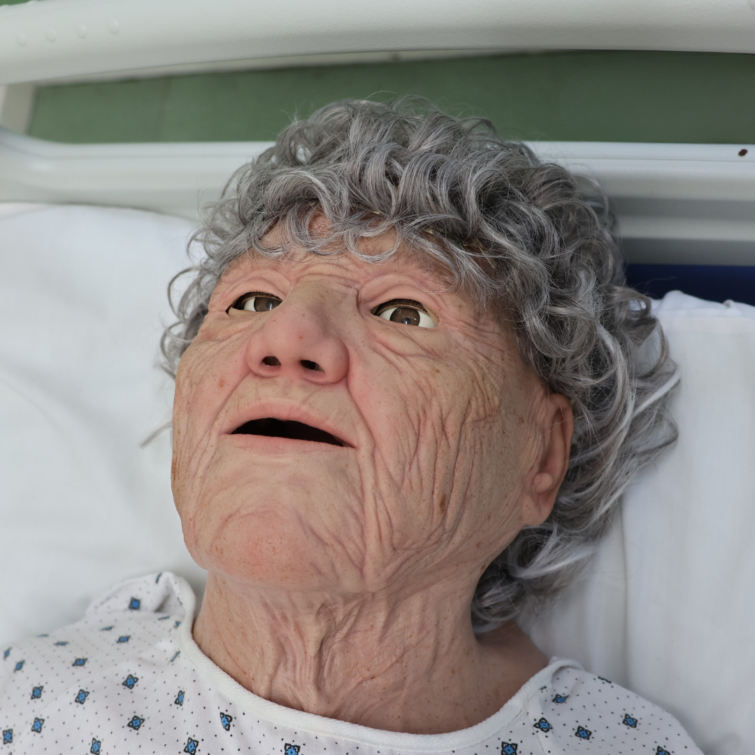 Manikin-Matched Realistic Facemasks for Patient Simulation | Geriatric, Female Caucasian
