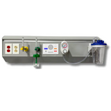 SE42 Axis simulation bedhead trunking unit mounted on wall in clinical simulation lab