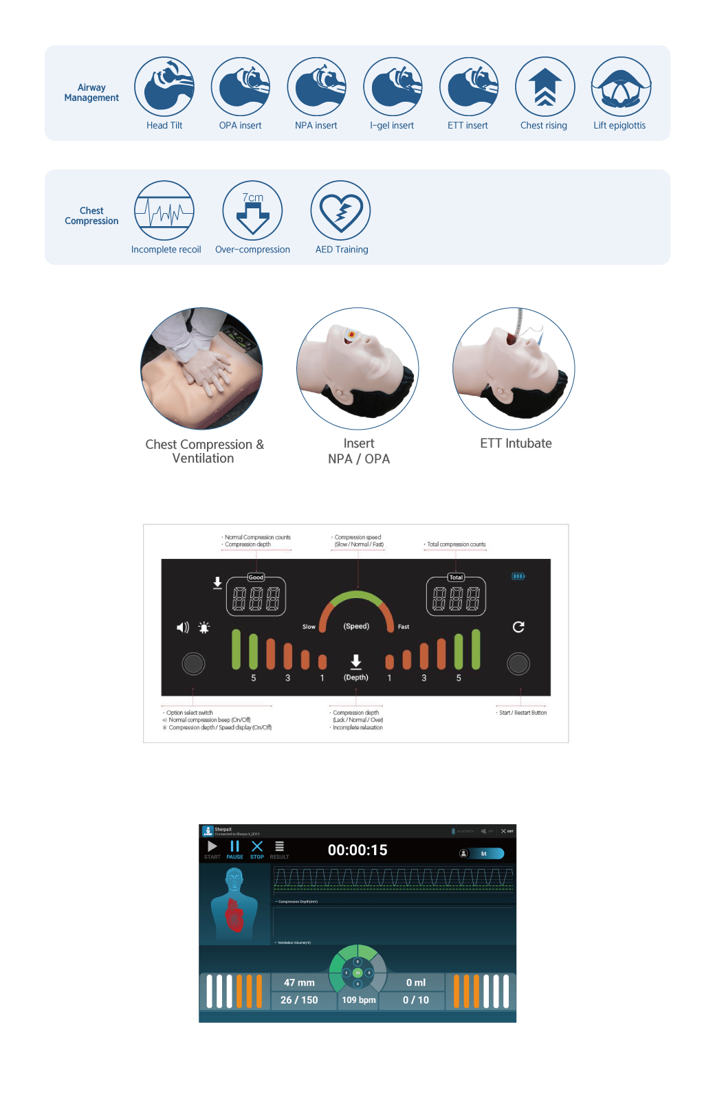 CPR & Airway Management Training Model BT-SEEM-Air | Sim & Skills