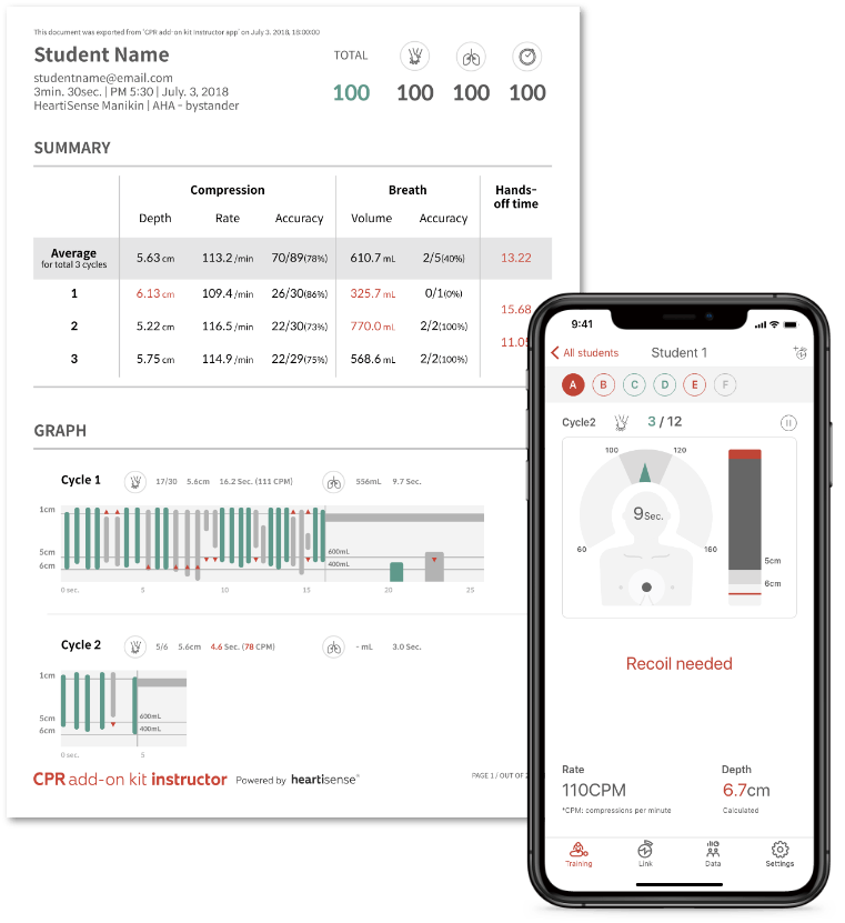 CPR CUBE Pro with CPR Feedback App CP3G | Sim & Skills