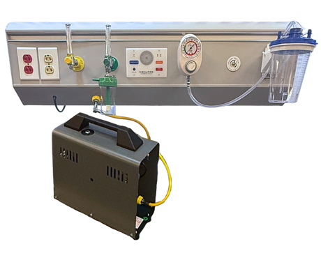 SE42 Axis functioning simulation bedhead trunking unit with compressor and accessories