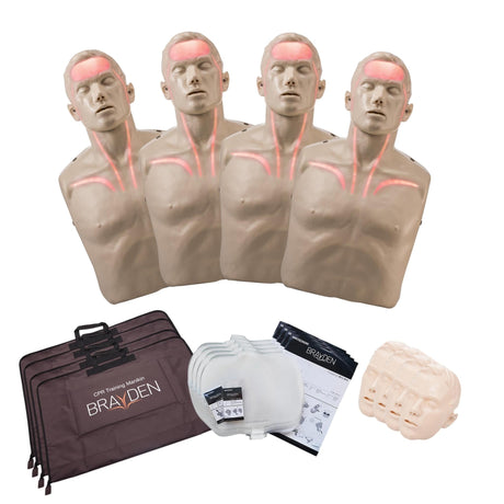 Brayden Advanced CPR Manikin 4-Pack SS1024-R | Sim & Skills