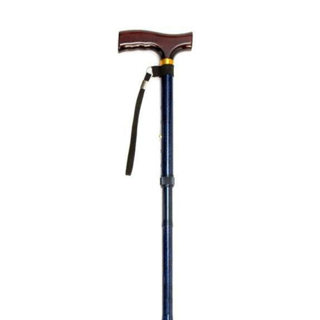 Folding Cane with Strap 10304BI-6S | Sim & Skills