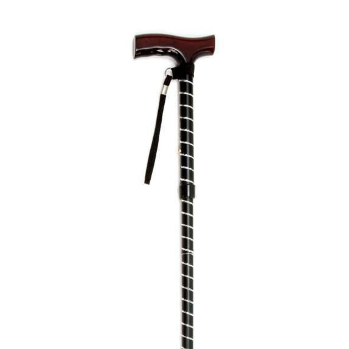 Folding Cane with Strap 10304BKT-6S | Sim & Skills