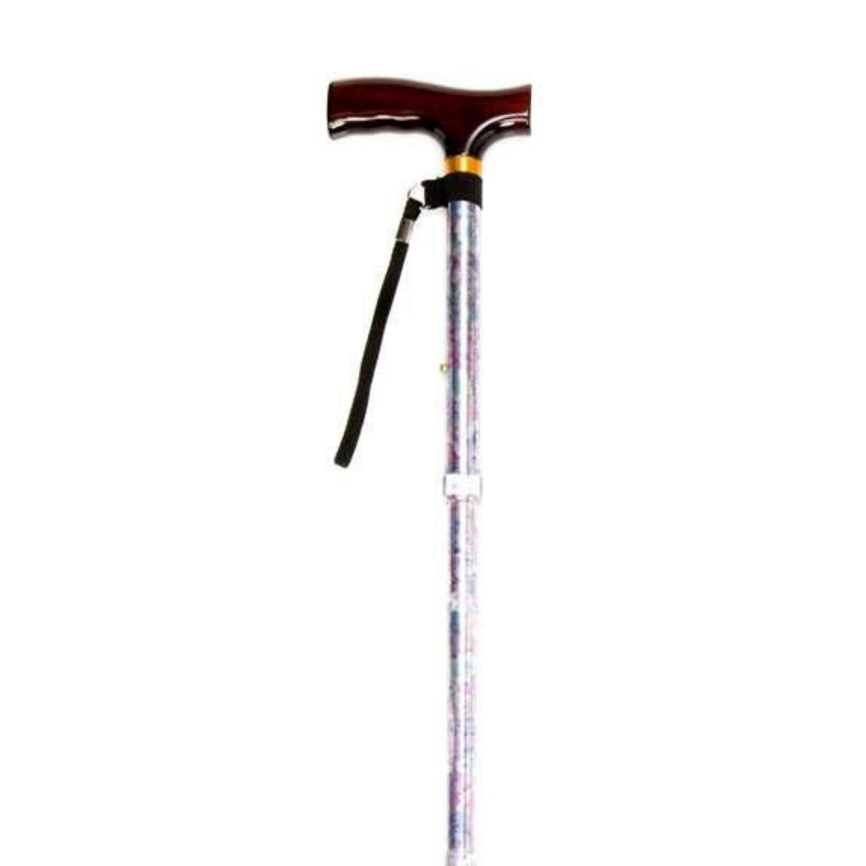 Folding Cane with Strap 10304BR-6S | Sim & Skills