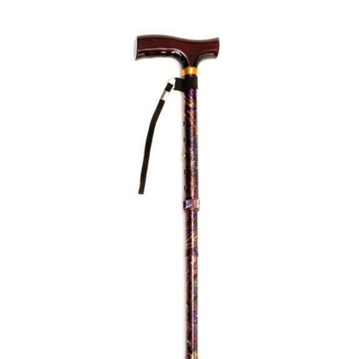 Folding Cane with Strap 10304PB-6S | Sim & Skills