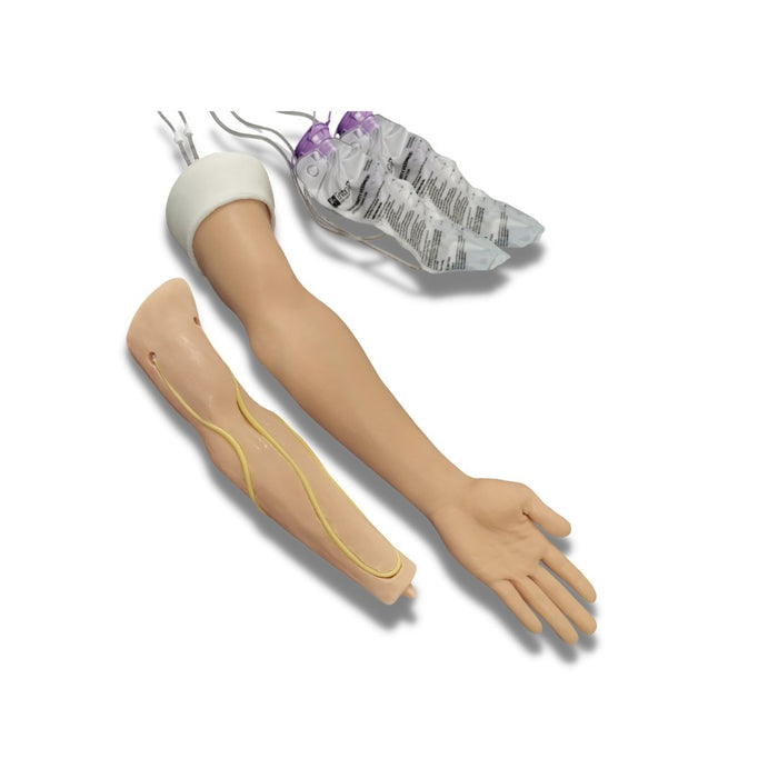 MedicSkin IV Training Arm | Easy to replace skin and veins IV-BT-001-TC-B | Sim & Skills