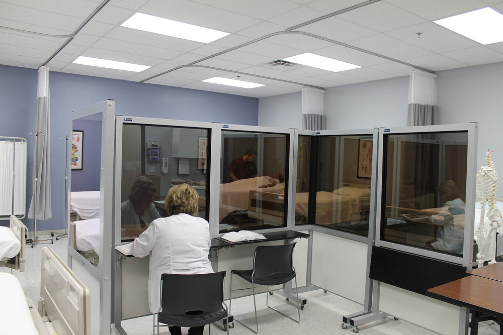 SimScreen LC1 Desk Corner Panel - Left SC031102 | Sim & Skills