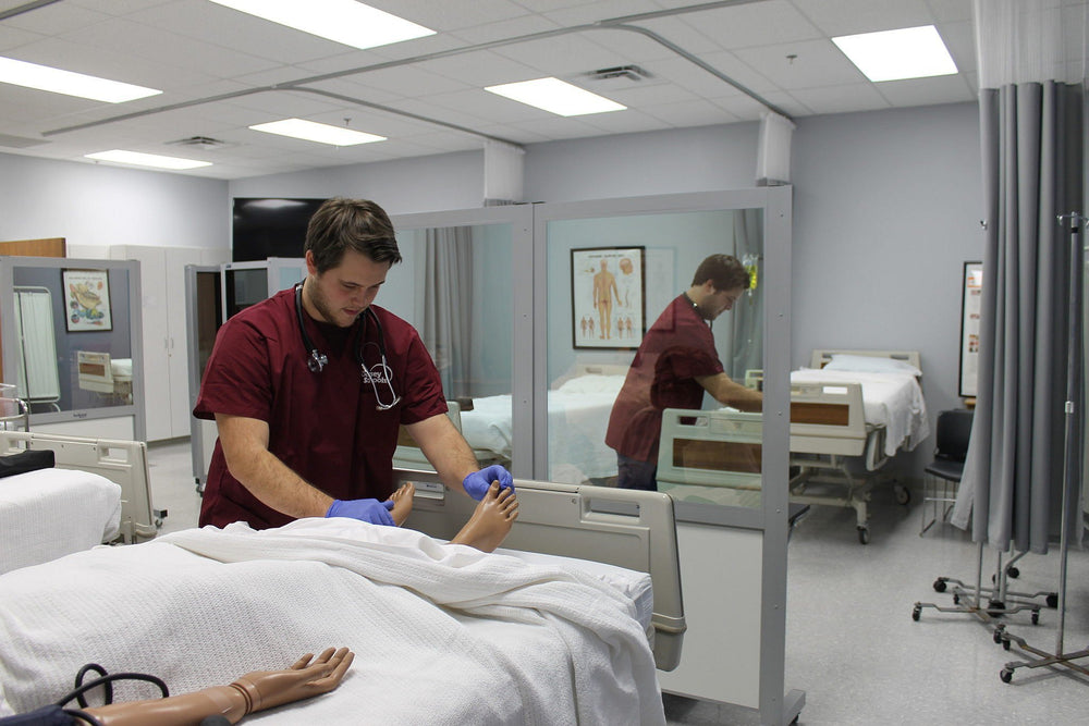 SimScreen LC1 Desk Corner Panel - Left SC031102 | Sim & Skills