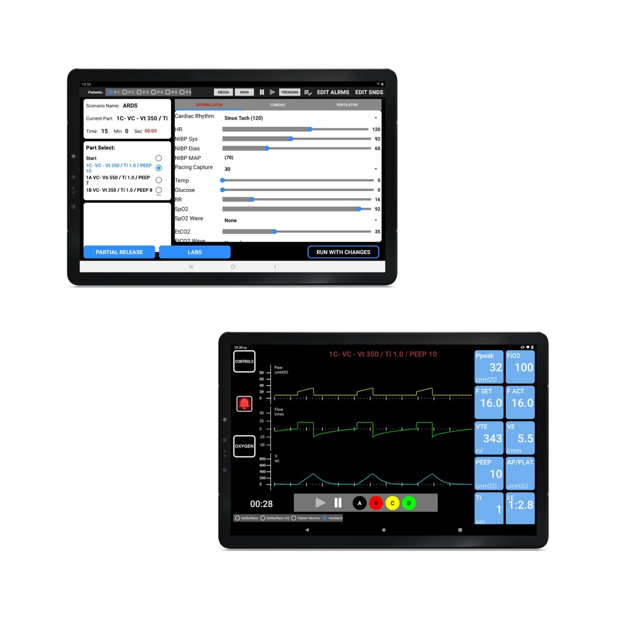 SimVS Simulated Patient Monitor Software - Sim & Skills